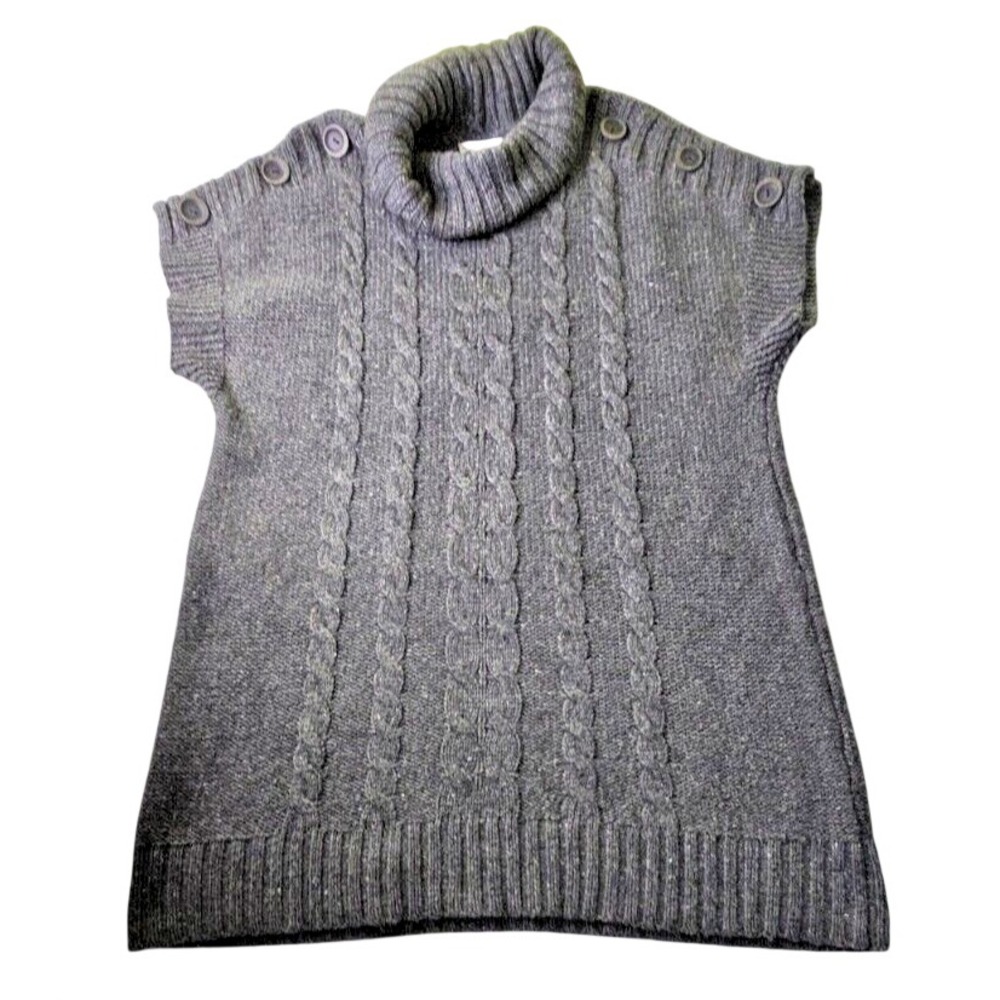 RuffHewn Cable Knit Wool Blend Sweater Vest Cowl Neck Office Preppy Womens XL